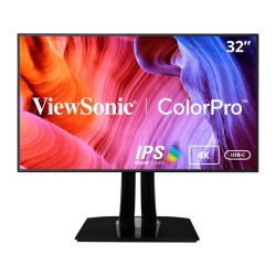 ViewSonic ColorPro VP3268a-4K - 4K UHD Monitor with Ergonomics, HDR10, USB-C, RJ45, HDMI, DisplayPort - 350 cd/m² - 32"